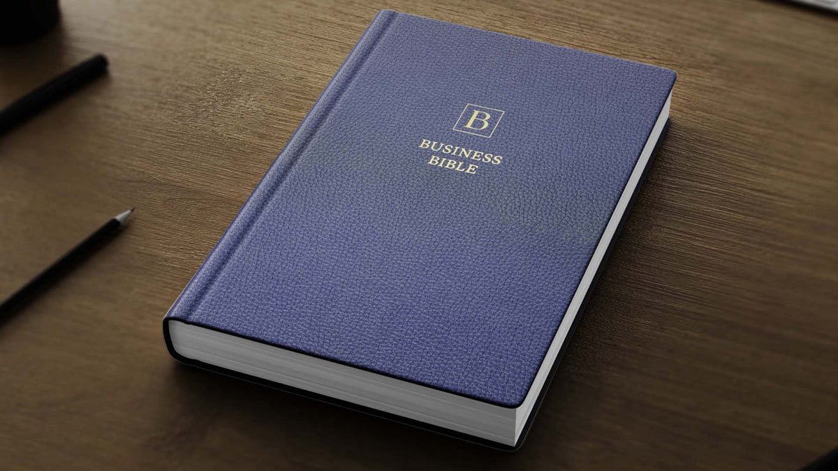 Business Bible blue leather cover edition 